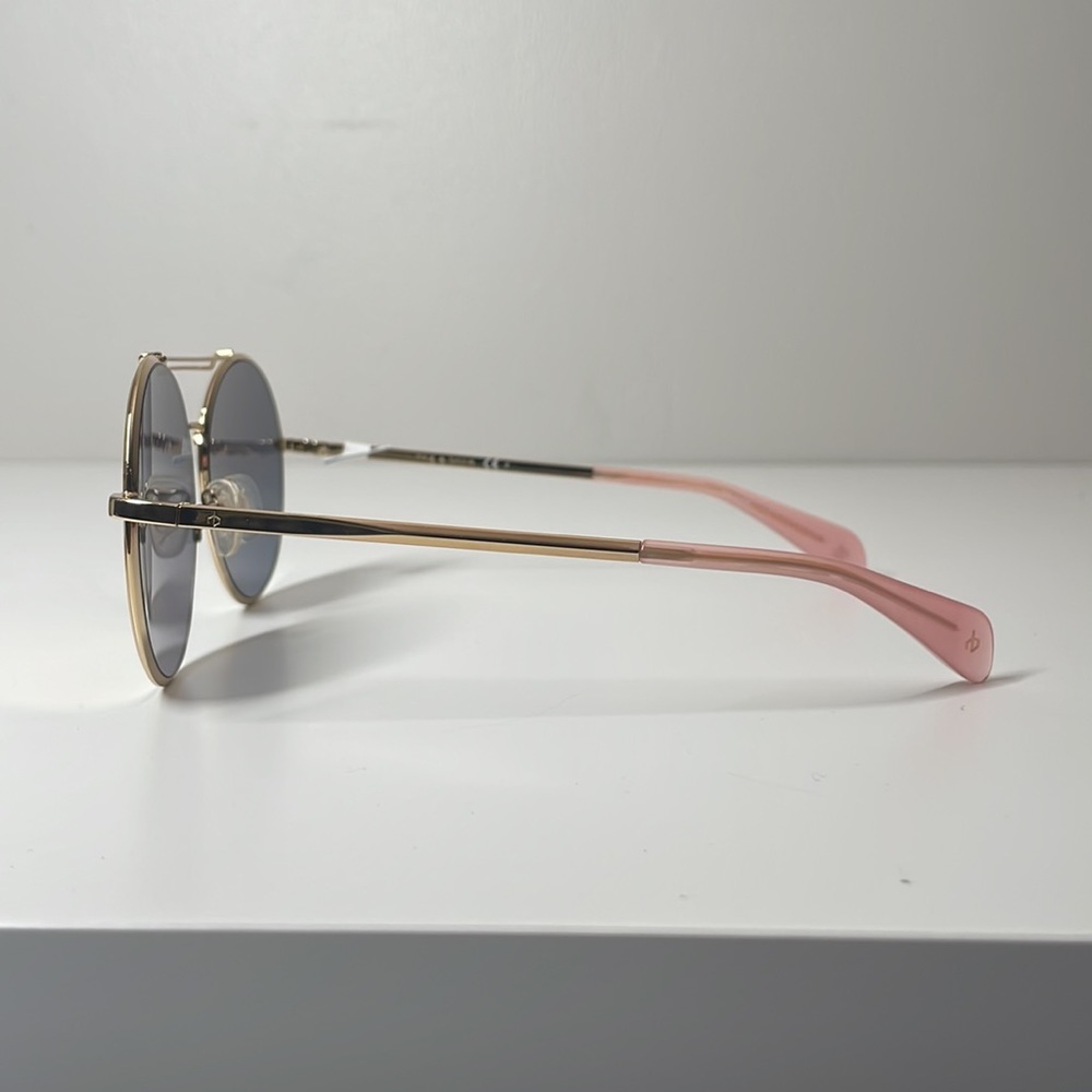 Rag & Bone Womens Gold & Pink Round Metal Frame 59mm Sunglasses - Picture 3 of 8